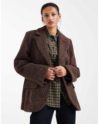 Object - Cosy Textured Oversized Blazer Style Jacket - Lyst