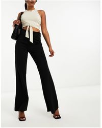 Y.A.S - Tailored Zip Front Wide Leg Trousers - Lyst