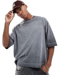 Bershka - Boxy Fit Washed T-Shirt - Lyst