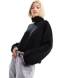 Monki - Roll Neck Knitted Sweater - Lyst