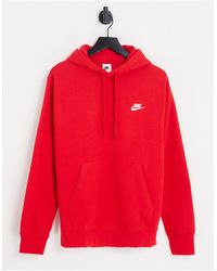 Club - sweat à capuche à col zippé - bordeaux Nike pour homme en coloris  Rouge | Lyst
