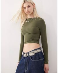 Collusion - Long Sleeve Slash Neck Top - Lyst