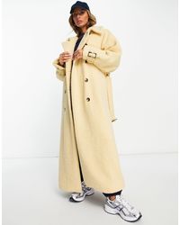 TOPSHOP - Borg Trench Coat - Lyst