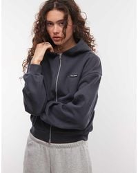 Collusion - Heavyweight Boxy Zip Thru Hoodie - Lyst