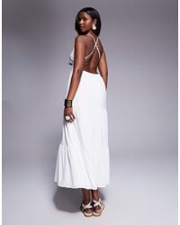 Princess Polly - Low Cross Back Tiered Maxi Dress - Lyst