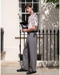 Jack & Jones - Wide Fit Tailored Trousers - Lyst