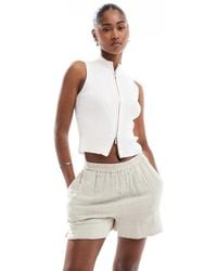 Brave Soul - Ribbed Knitted Waistcoat With Zip - Lyst