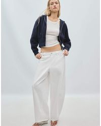 Stradivarius - Zip-up Hooded Sweatshirt - Lyst