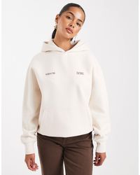 Cotton On - Sweat à capuche duveteux avec motif - lait - Lyst