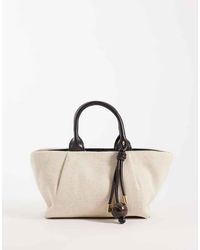 Mango - Borsa Da Spalla Piccola Strutturata Morbida Nera - Lyst
