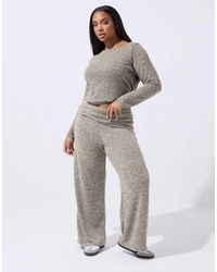 Yours Clothing - Fold Over Lounge Trousers - Lyst
