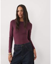 New Look - Boat Neck Polyamide Long Sleeved Body - Lyst