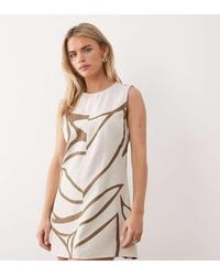 Vila - Linen Touch Sleeveless Mini Dress - Lyst