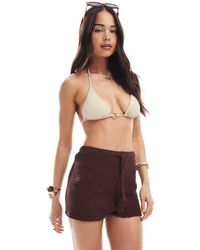 Miss Selfridge - Festival Crochet Knit Booty Shorts - Lyst