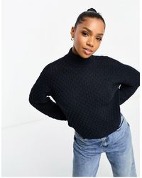 Vero Moda - Aware Honeycomb Textured Knitted Jumper With Sleeve Detail - Lyst