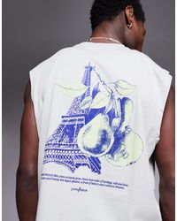 ASOS - Boxy Oversized Tank With Paris Fruit Graphic - Lyst
