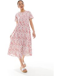 Threadbare - Short Sleeve Jersey Midi Dress With Pockets - Lyst