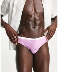 ASOS - Swim Briefs With Contrast White Tipping - Lyst