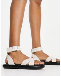 ONLY - Cross Front Buckle Sandals - Lyst