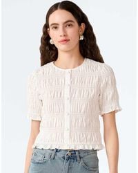 OMNES - Burke Cropped Cotton Top - Lyst