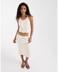 ASOS - Satin Jacquard Low Scoop Halter Cami Top - Lyst