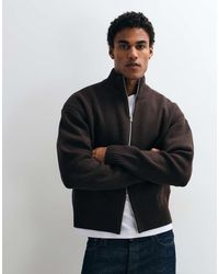Only & Sons - High Neck Zip Thru Cardigan - Lyst