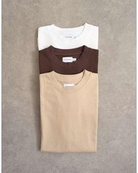 TOPMAN - Set Van 3 T-Shirts Met Klassieke Pasvorm - Lyst