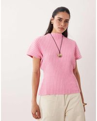 ASOS - Knitted Cinched Pleated Top - Lyst