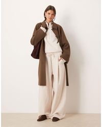 ASOS - Wide Leg Sweatpants With Waffle Panel Detail - Lyst