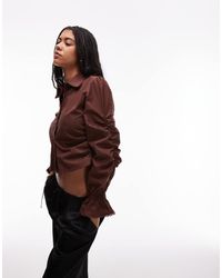 laagam - Sultana Sinched Ruched Blouse - Lyst