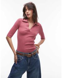 & Other Stories - Knitted Rib Top With Polo Collar - Lyst