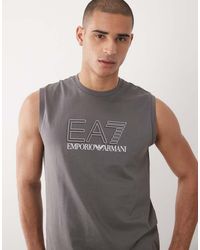 EA7 - Armani Train Visibility Loose Fit Tank Singlet - Lyst