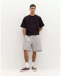 Pull&Bear - Bermuda molletonné - chiné - Lyst