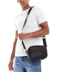 ASOS - Embossed Faux Leather Crossbody Bag - Lyst