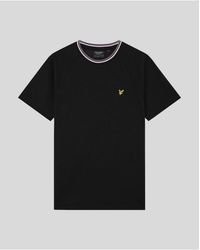 Lyle & Scott - Ss T-Shirts Tipped Track T-Shirt - Lyst