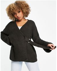 NA-KD Cardigan With exaggerated Sleeves - Black