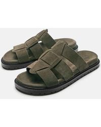 Pull&Bear - Leather Cage Sandals - Lyst