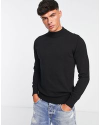 Sunspel Baumwolle Pullover aus Baumwoll-Rippstrick in Schwarz für Herren Herren Bekleidung Pullover und Strickware Rundhals Pullover 