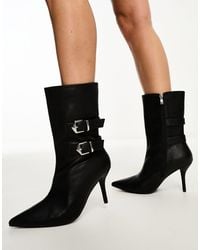 Public Desire - Maria Buckle Heeled Ankle Boots - Lyst