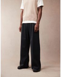 ASOS - Smart Loose Fit Linen Blend Pants With Front Pleat - Lyst
