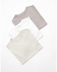 ASOS - Essentials 3 Pack Crew Neck T-Shirts - Lyst