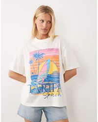 ASOS - Oversized T-shirt With Vintage Tarifa Holiday Graphic - Lyst