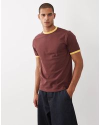 ASOS - Regular Fit T-shirt With Contrast Ringer - Lyst
