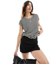 Vero Moda - Oversized Stripe T-shirt - Lyst