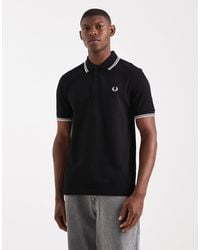 Fred Perry - Polo avec logo et bord double rayure - Lyst