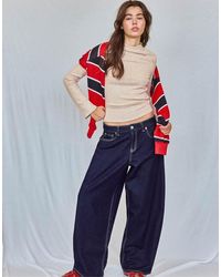 Stradivarius - Button Funnel Neck Sweater - Lyst