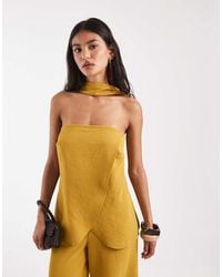 ASOS - Tailored Bandeau Top With Scarf Detail - Lyst