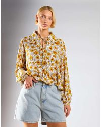 Glamorous - High Waist Rigid Denim Short - Lyst