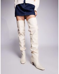 ASOS - Kayla Slouch Chisel Toe Over The Knee Boots - Lyst