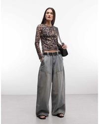 AllSaints - Ellie Mesh Long Sleeve Top - Lyst